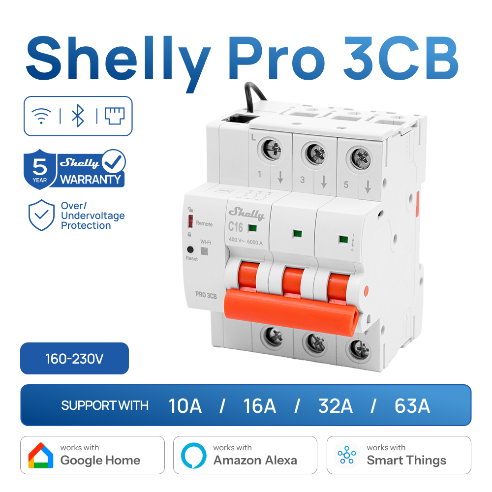 Shelly Relay Module - Shelly Pro CB Wifi Smart Miniature