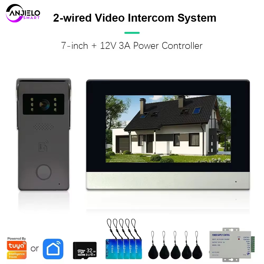 Smart Doorbell Wired - ANJIELO Tuya Smart Video Doorbell 1080P
