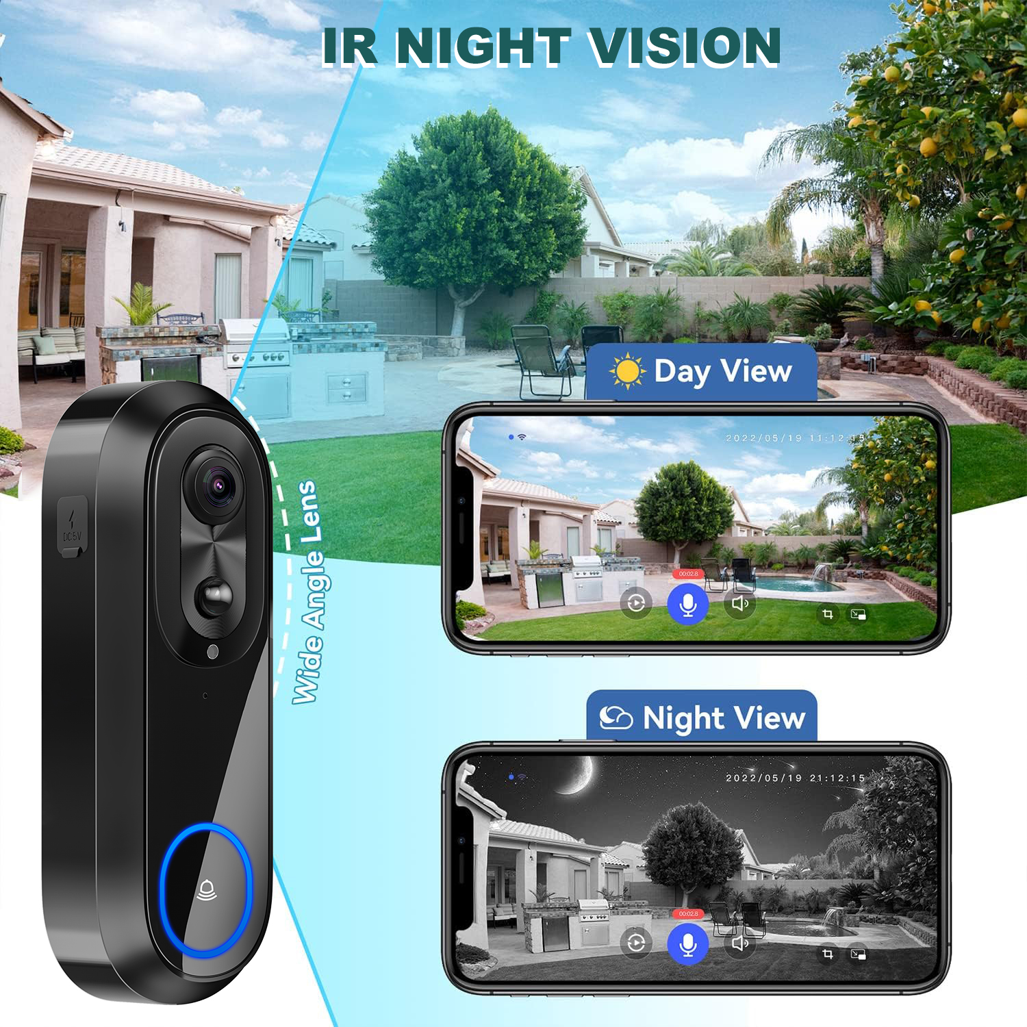 5G 2.4G WiFi Video Doorbell 10 - Smart Doorbell Wired incelemesi ve fiyatı