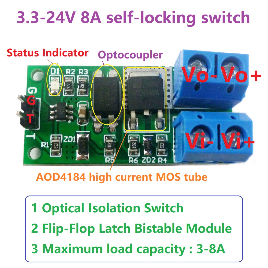 3.3V-24V 8A Isolation Flip-Flo - Shelly Relay Module incelemesi ve fiyatı