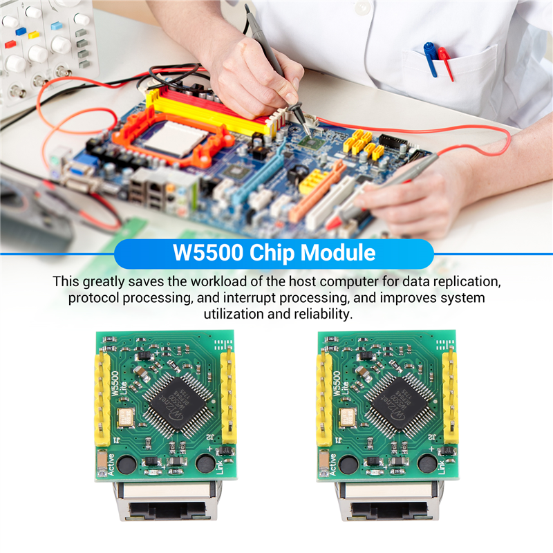2PCS/LOT USR-ES1 W5500 Chip Ne - Ethernet Module W5500 incelemesi ve fiyatı