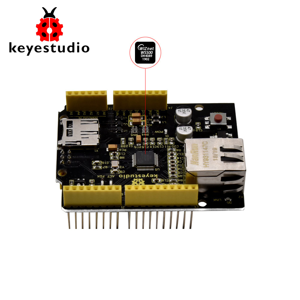 Keyestudio W5500 Ethernet Shie - Ethernet Module W5500 incelemesi ve fiyatı