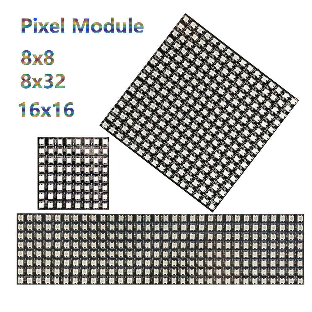 DC5V WS2812B 8*8 16*16 8*32 Fl - Rgb Led Matrix 8X8 incelemesi ve fiyatı