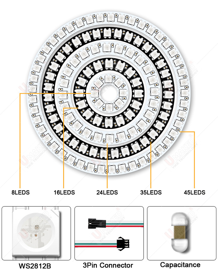 2pcs WS2812B Individually Addr - Rgb Led Matrix 8X8 incelemesi ve fiyatı