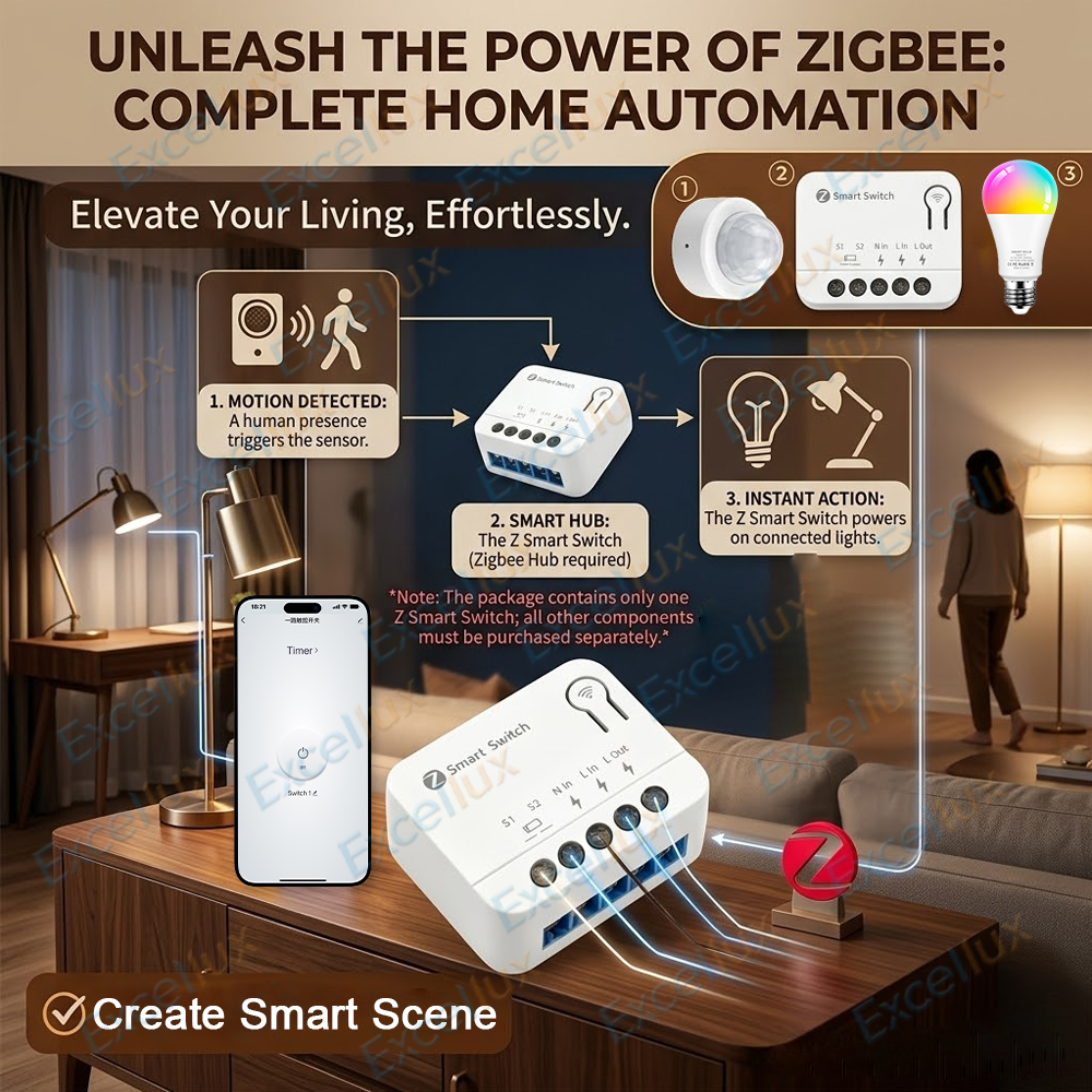 Ultra Mini ZigBee Smart Switch - Diy Home Automation Hub incelemesi ve fiyatı