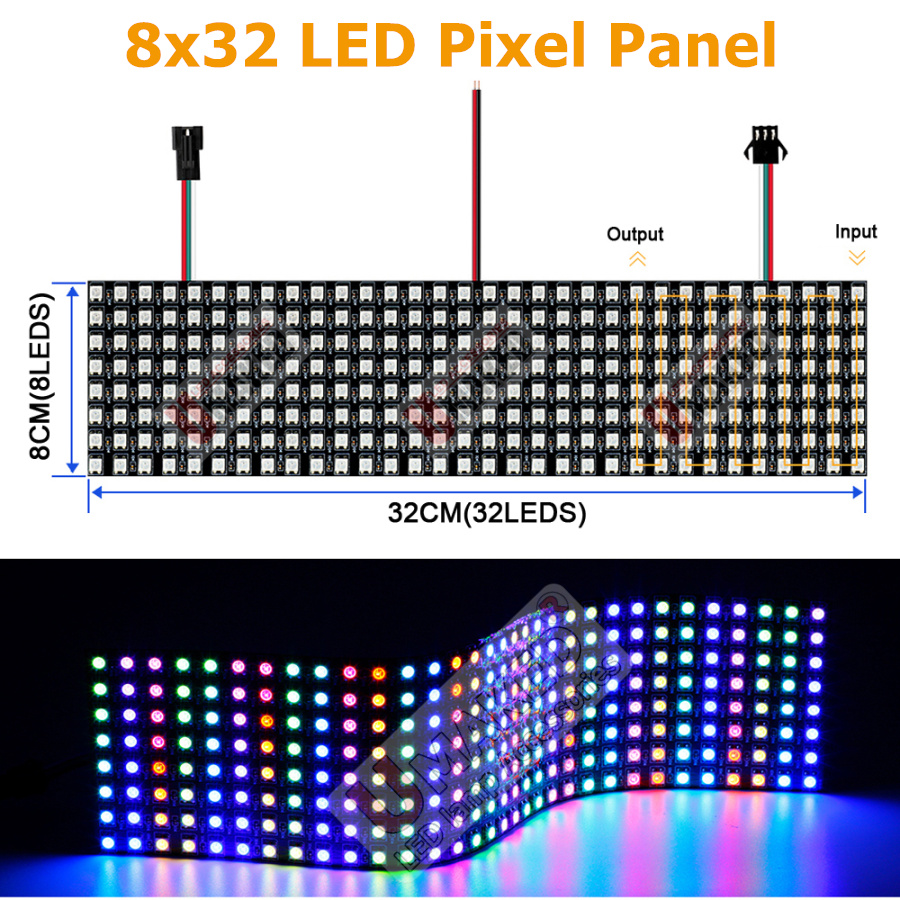 2pcs WS2812B Individually Addr - Rgb Led Matrix 8X8 incelemesi ve fiyatı