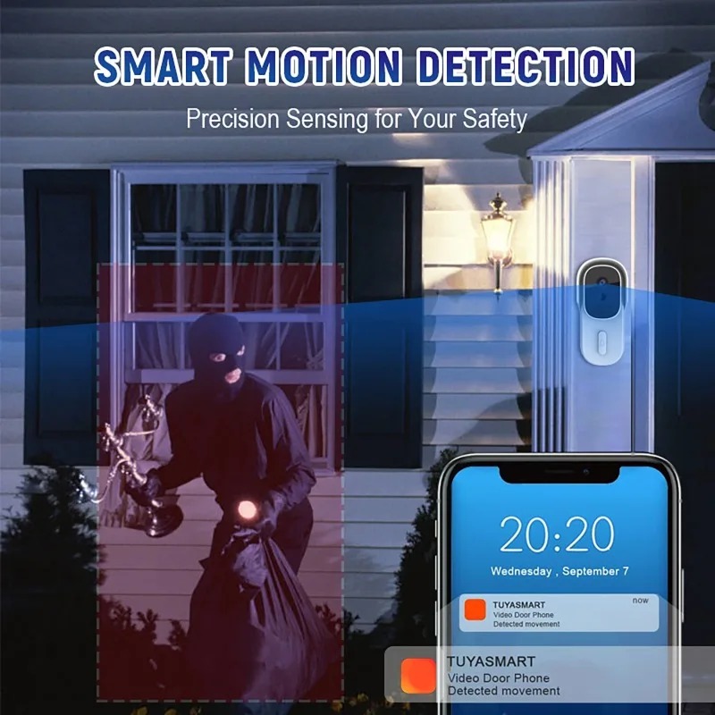 Wide View Tuya Smart Life APP  - Smart Doorbell Wired incelemesi ve fiyatı