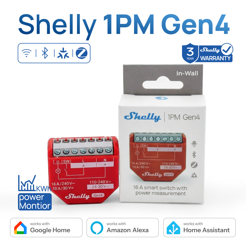 Shelly 1PM Gen4 Zigbee Disposi - Shelly Relay Module incelemesi ve fiyatı
