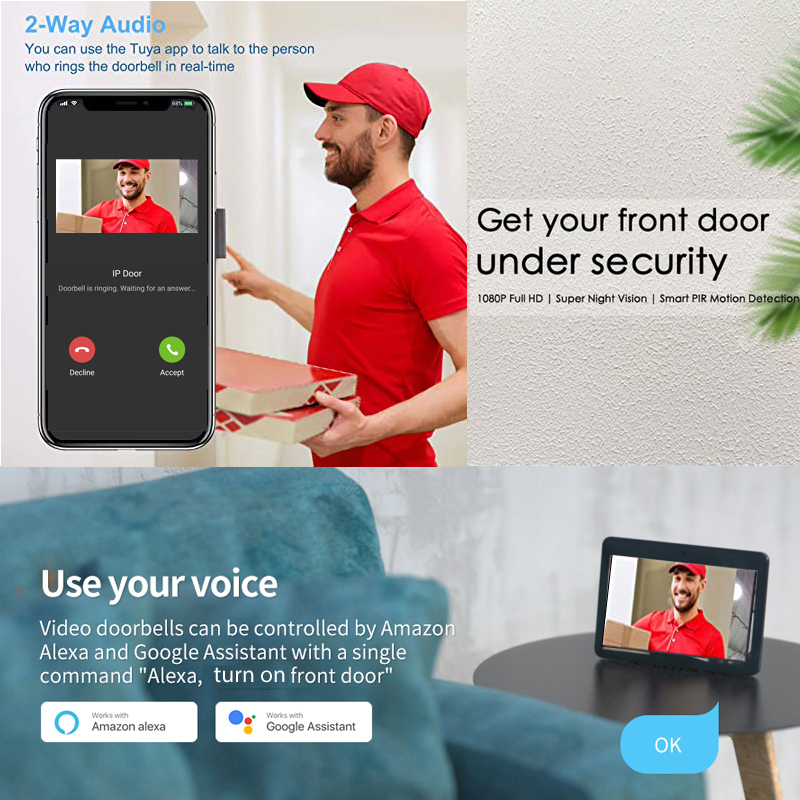 Tuya Smart 1080P Doorbell Came - Smart Doorbell Wired incelemesi ve fiyatı