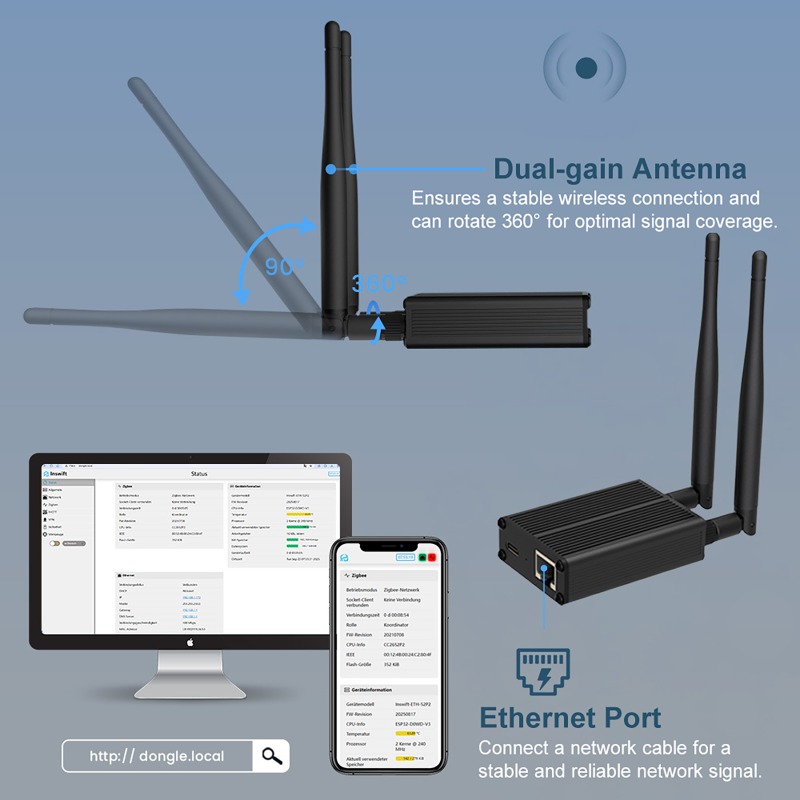 ZigBee 3.0 Dongle To Ethernet, - Zigbee Coordinator Stick incelemesi ve fiyatı