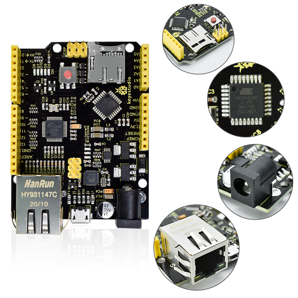 Keyestudio W5500 ETHERNET DEVE - Ethernet Module W5500 incelemesi ve fiyatı