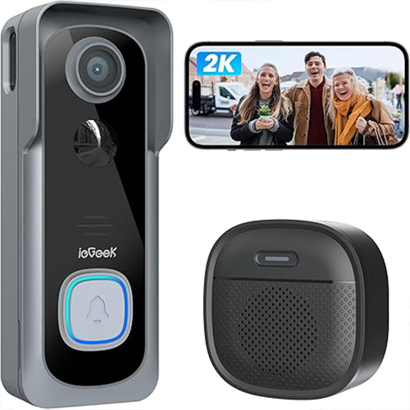 ieGeek 2K Doorbell Camera Wire - Smart Doorbell Wired incelemesi ve fiyatı