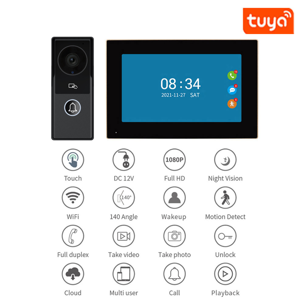 7/10 Inch Video Intercom 1080P - Smart Doorbell Wired incelemesi ve fiyatı