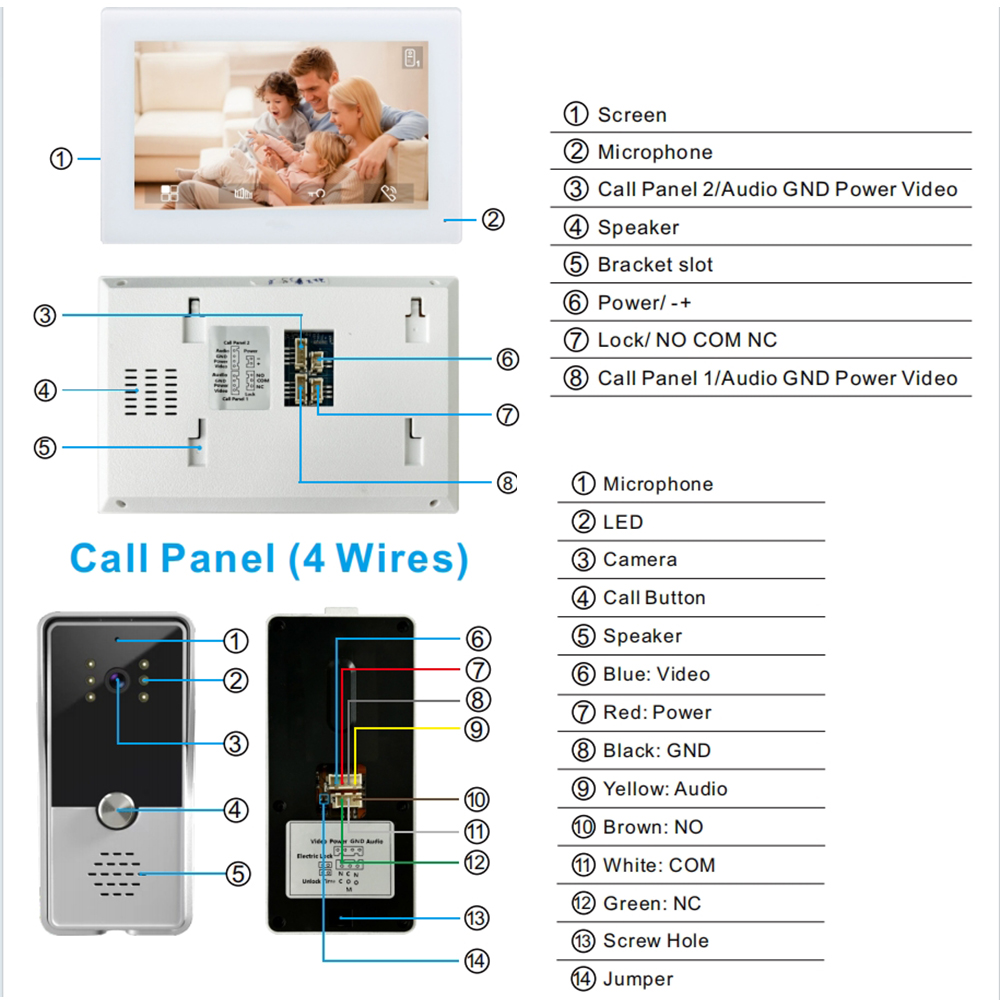 7inch Color Wired Video Interc - Smart Doorbell Wired incelemesi ve fiyatı