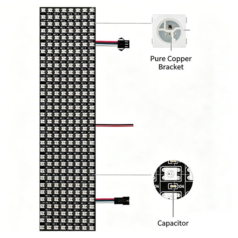 WS2812B Smart Pixel Module Mat - Rgb Led Matrix 8X8 incelemesi ve fiyatı
