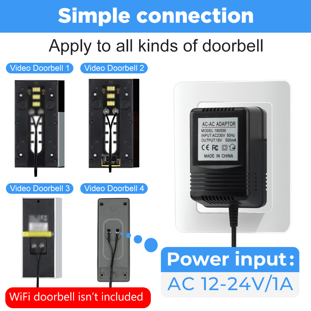18V AC Transformer Charger for - Smart Doorbell Wired incelemesi ve fiyatı