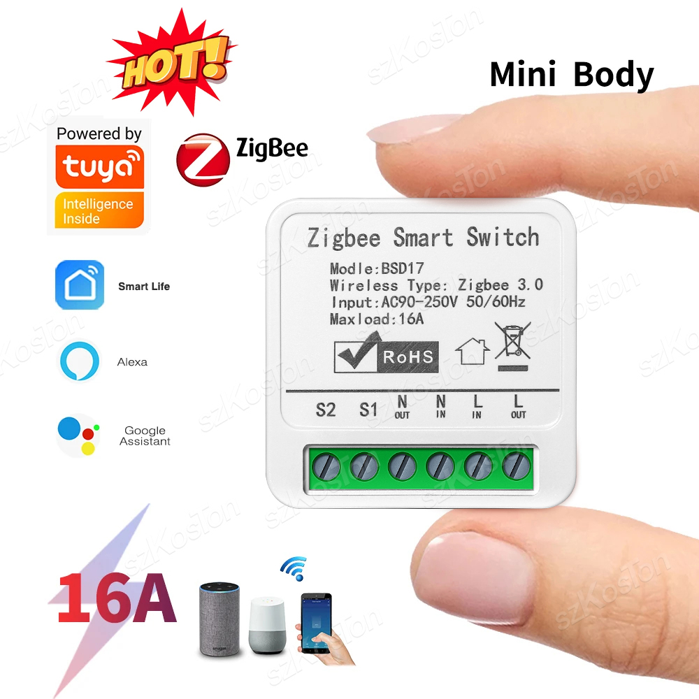 16A Tuya ZigBee Smart Switch M - Diy Home Automation Hub incelemesi ve fiyatı